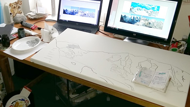 making of Bernina Palü