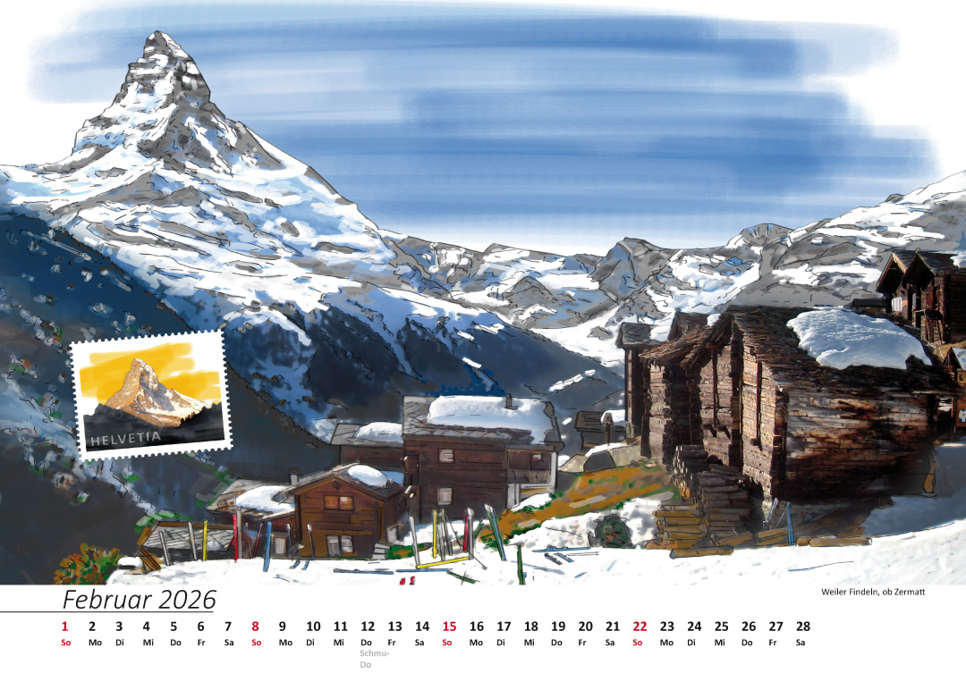 Kalender 2026 Zermatt
