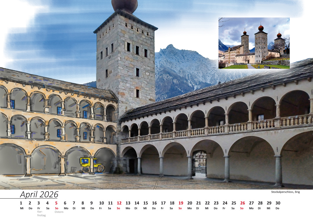 Kalender 1026 Stockalper Palast